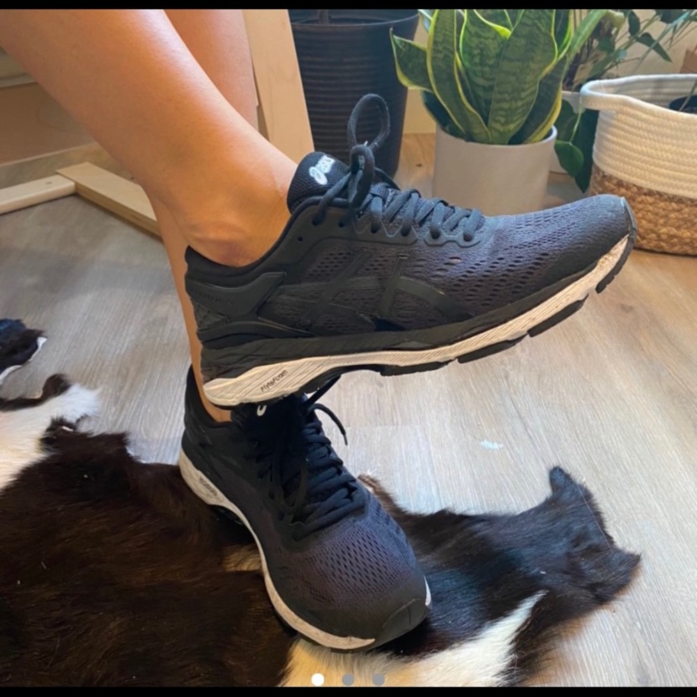 ASICS Black running shoes
